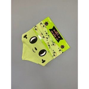 Baby girl halloween bandana‎ bib and headband set green Frankenstein monster